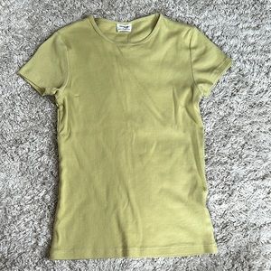 Lime green ribbed baby tee